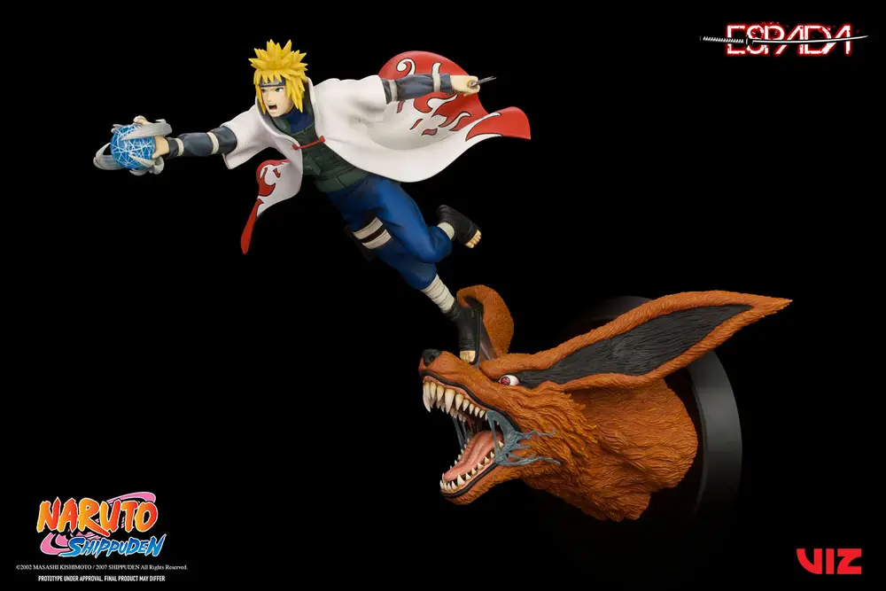 Naruto Shippuden PVC Statue 1/8 Minato Namikaze Vs Nine Tailed Fox 41 cm termékfotó