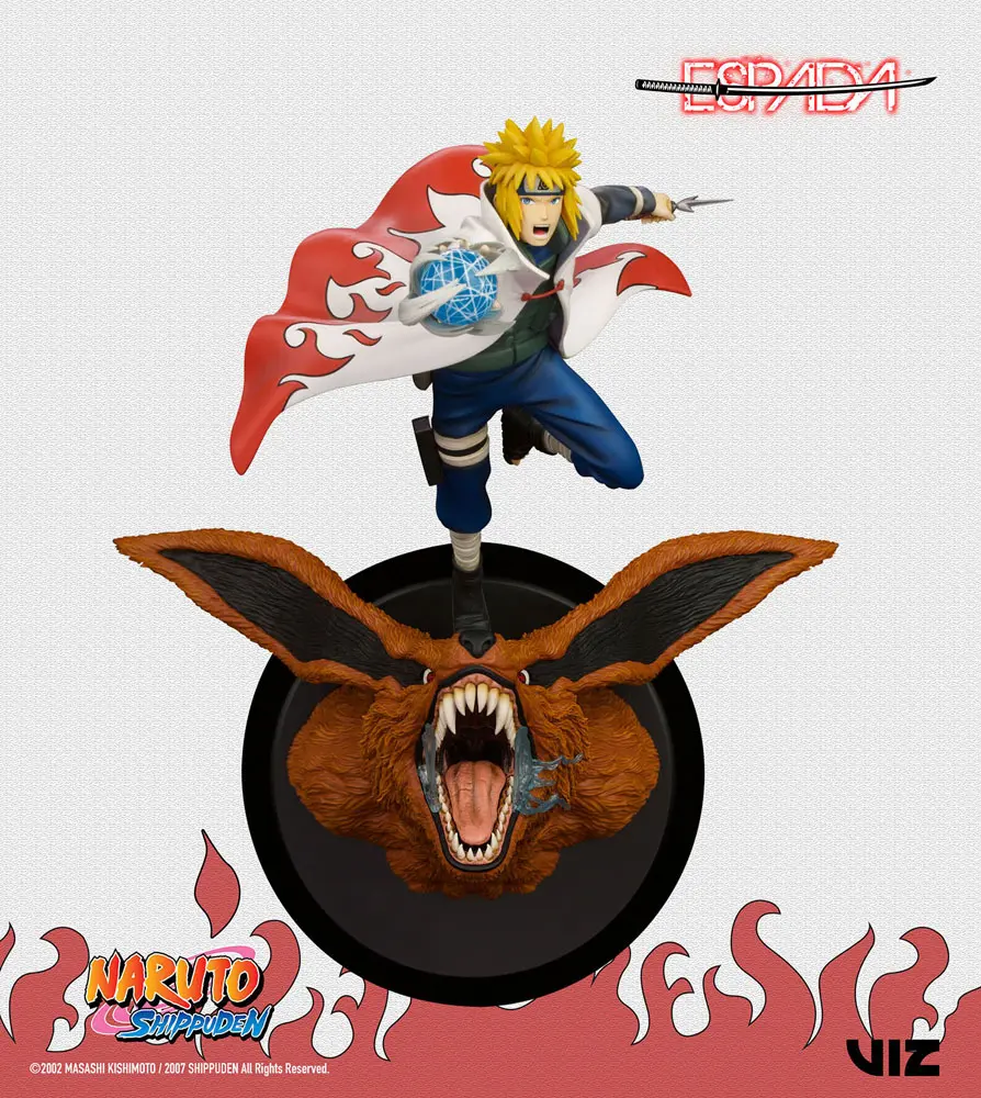 Naruto Shippuden PVC Statue 1/8 Minato Namikaze Vs Nine Tailed Fox 41 cm termékfotó