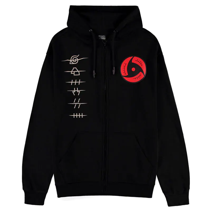 Naruto Shippuden Akatsuki Symbols mikina s kapucňou na zips produktová fotografia