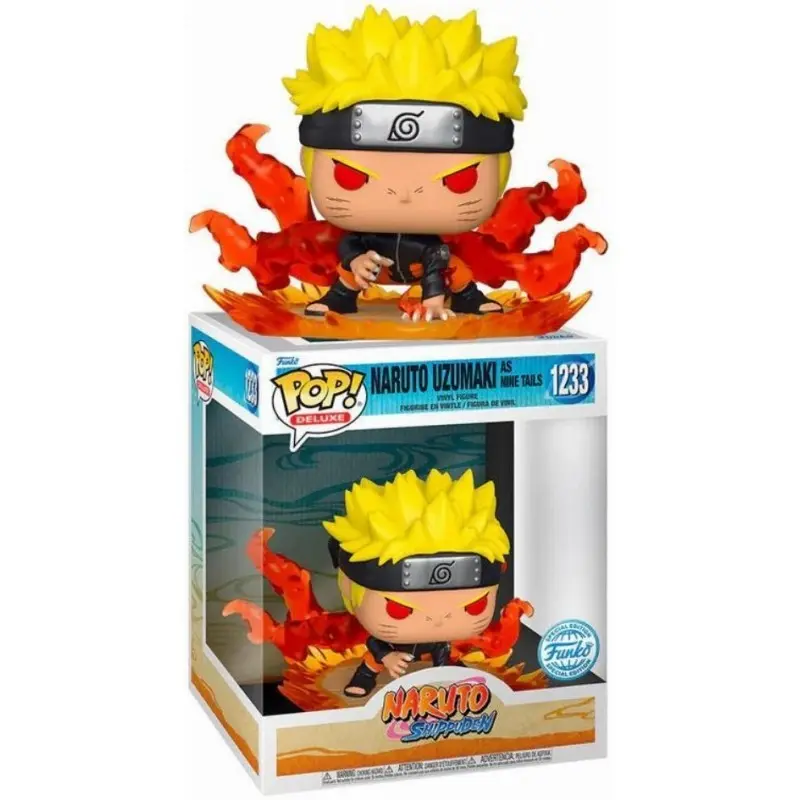 Naruto Shippuden POP! Deluxe Vinyl figúrka Naruto Uzumaki ako Nine Tails Special Edition 9 cm termékfotó