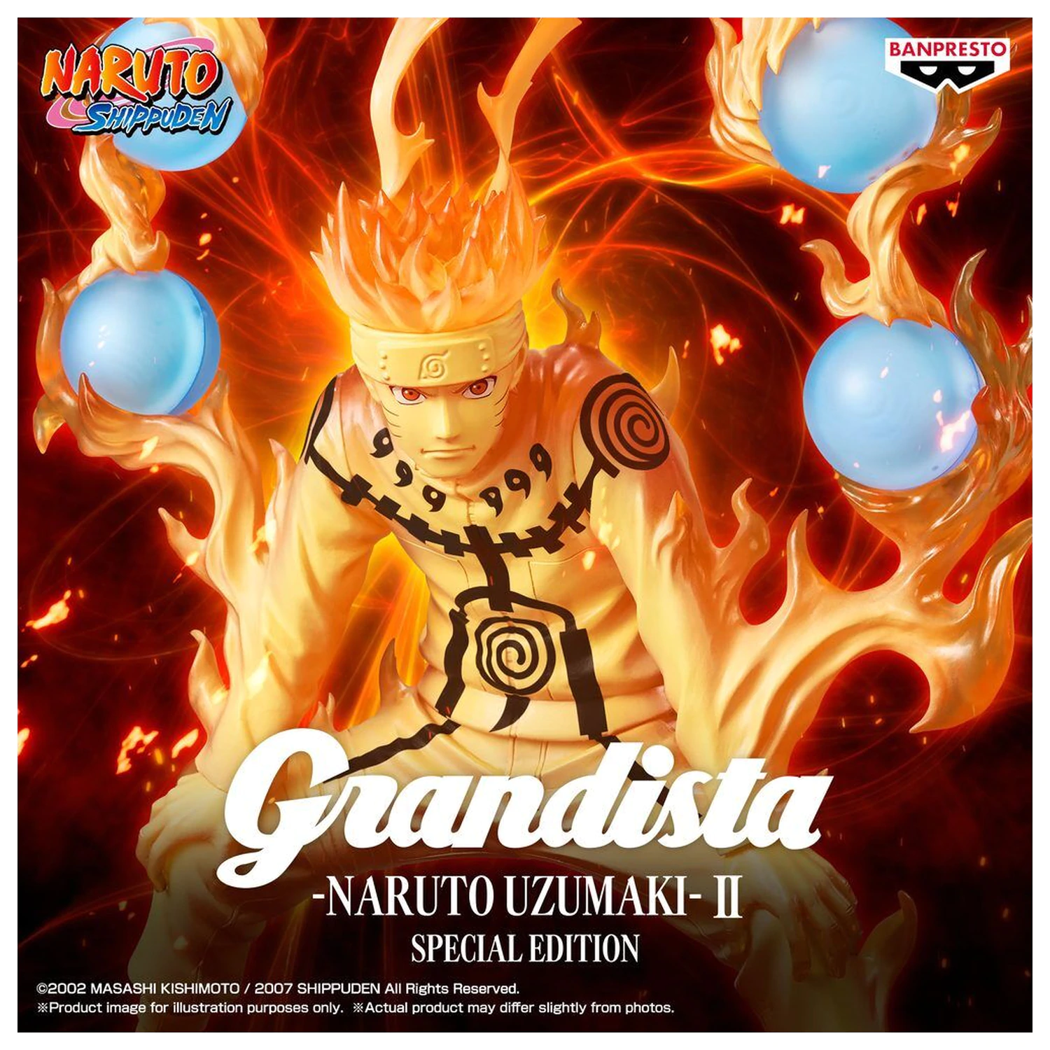 Naruto Shippuden Grandista II Special Edition Naruto Uzumaki figúrka 27 cm produktová fotografia