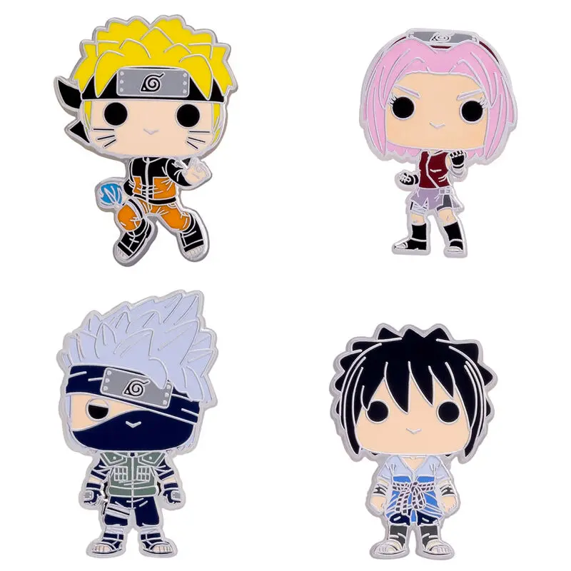 Naruto POP! Smaltované odznaky 4-dielna súprava Team 7 4 cm produktová fotografia