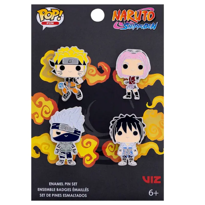 Naruto POP! Smaltované odznaky 4-dielna súprava Team 7 4 cm produktová fotografia