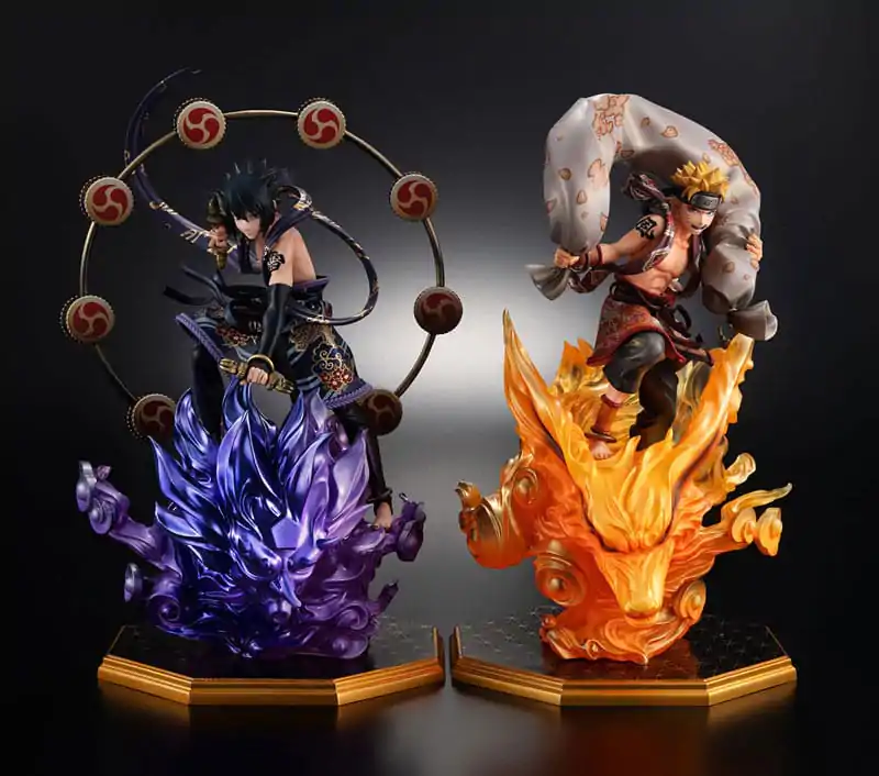 Naruto Shippuden Precious G.E.M. Series PVC sochy Naruto Uzumaki Wind God &amp; Sasuke Uchiha Thunder God 28 cm termékfotó