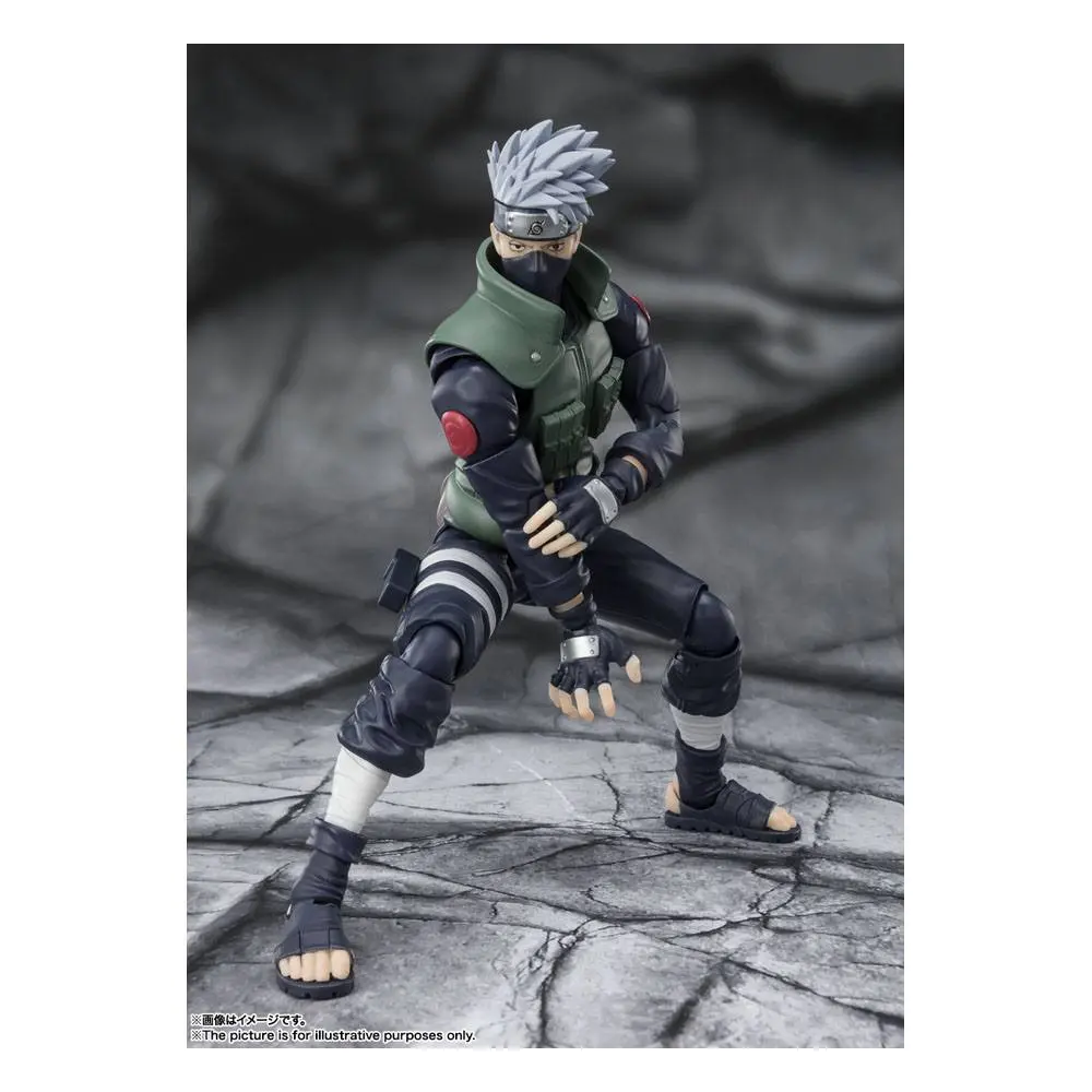 Naruto Shippuden S.H. Figuarts akčná figúrka Kakashi Hatake -The famed Sharingan Hero- 16 cm termékfotó