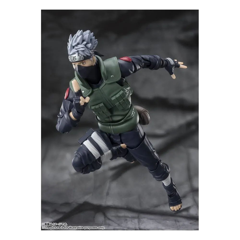 Naruto Shippuden S.H. Figuarts akčná figúrka Kakashi Hatake -The famed Sharingan Hero- 16 cm termékfotó