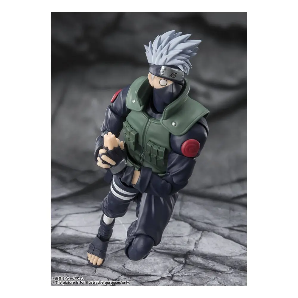 Naruto Shippuden S.H. Figuarts akčná figúrka Kakashi Hatake -The famed Sharingan Hero- 16 cm termékfotó