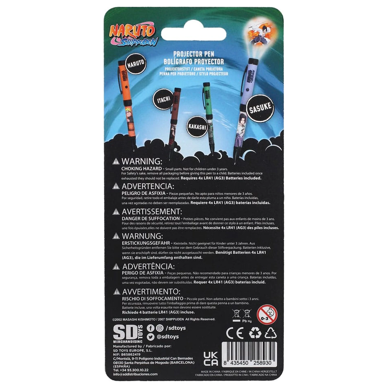 Naruto Shippuden pero so svetelným projektorom Sasuke produktová fotografia