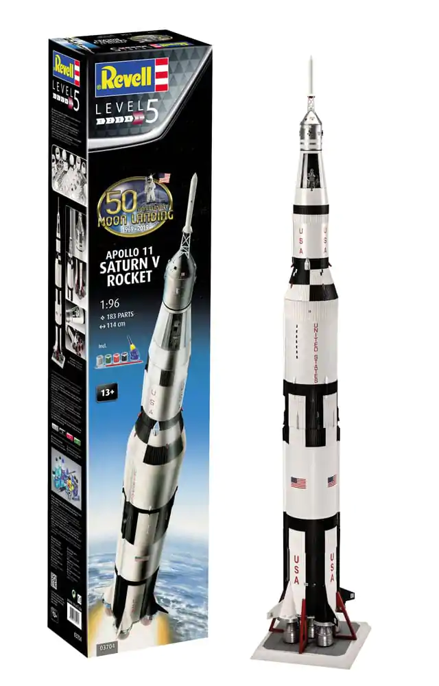 Modelárska stavebnica NASA Darčeková sada 1/96 Apollo 11 Saturn V raketa 114 cm produktová fotografia