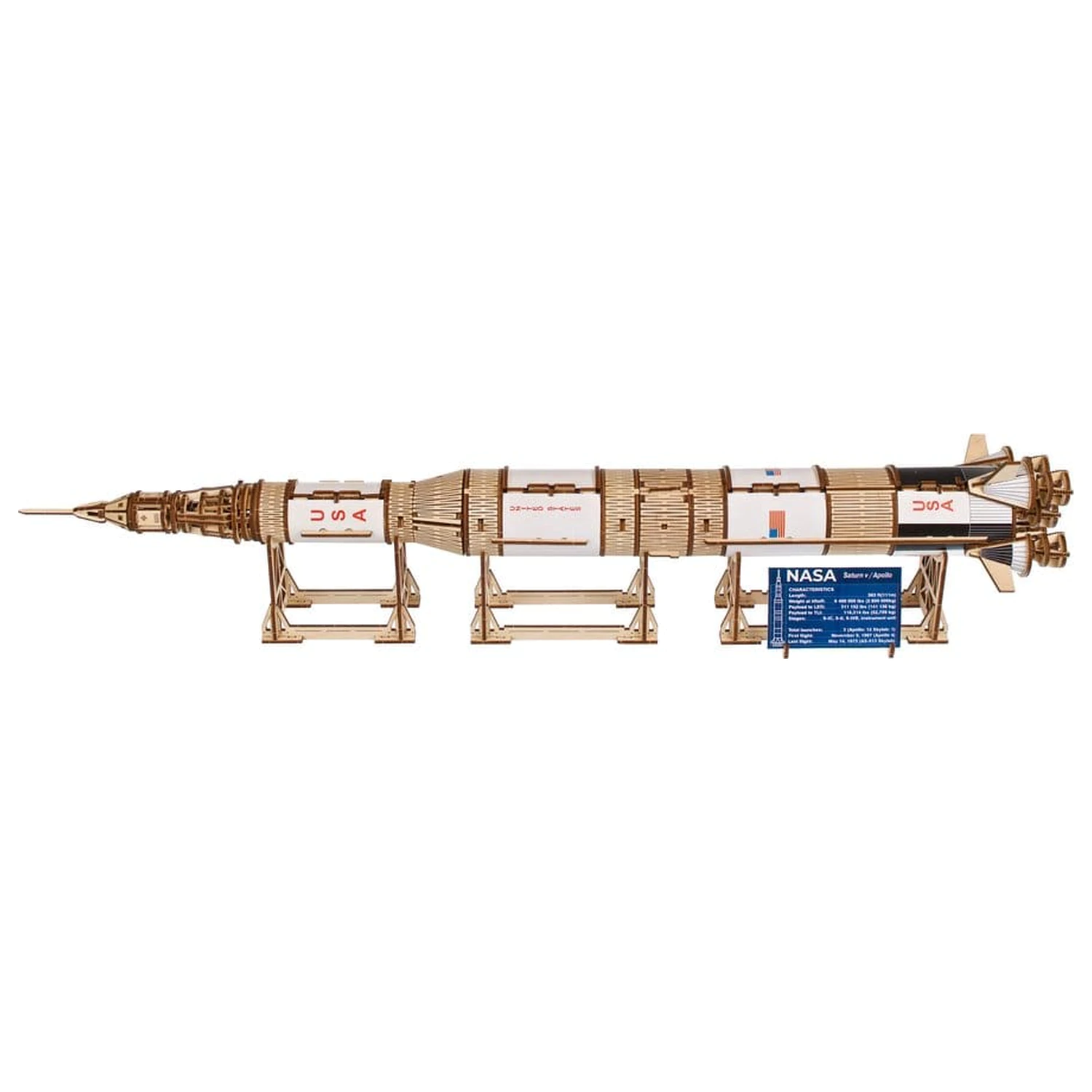 NASA 3D Drevené puzzle Saturn V produktová fotografia