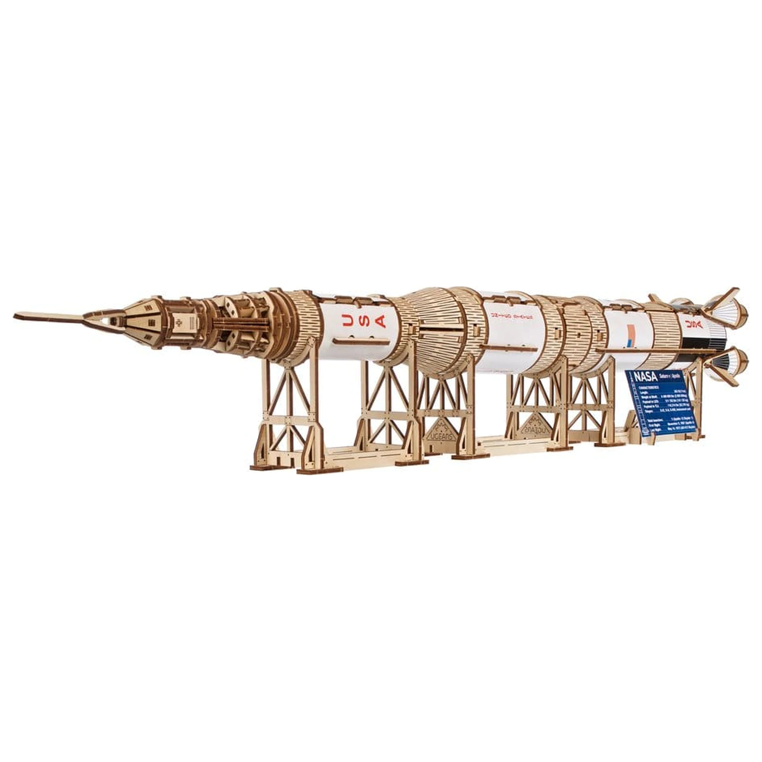 NASA 3D Drevené puzzle Saturn V produktová fotografia