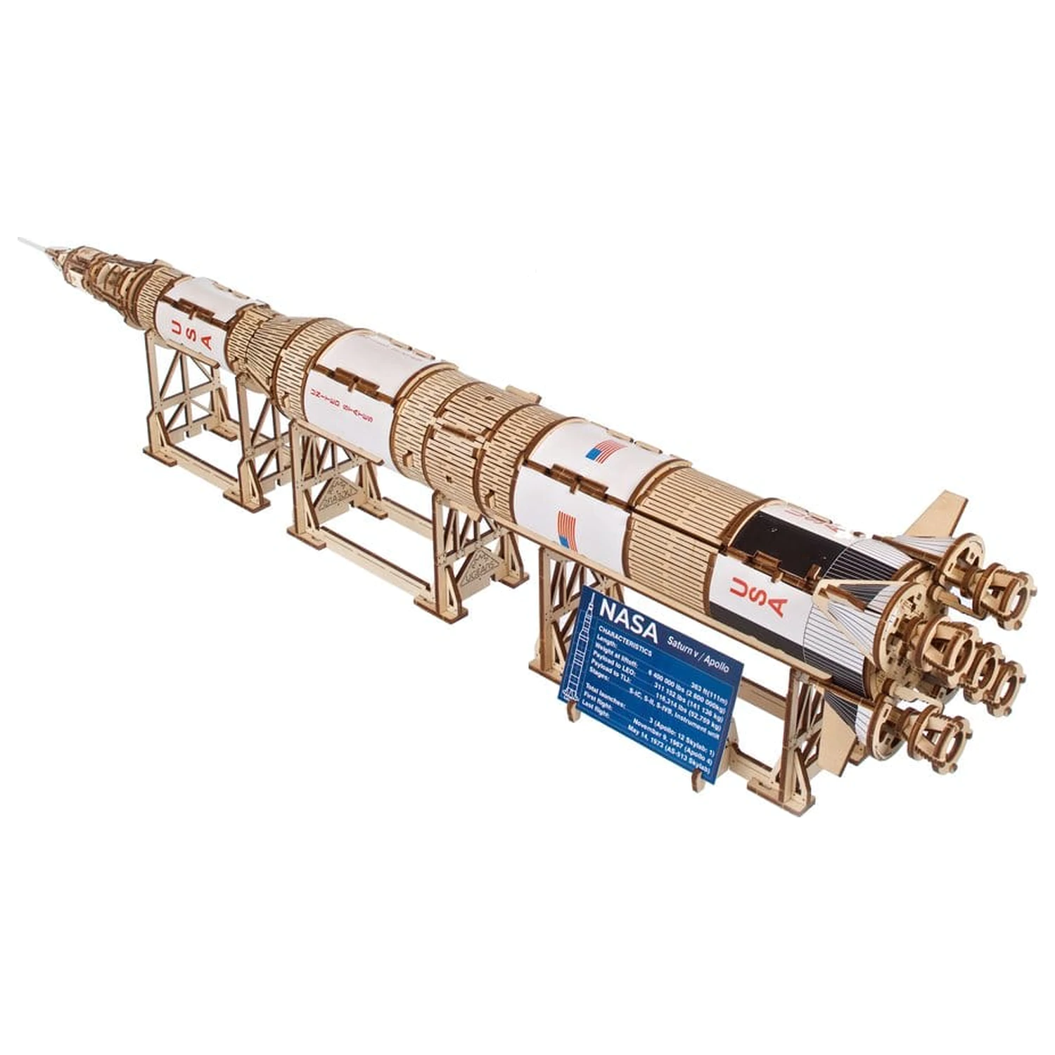 NASA 3D Drevené puzzle Saturn V produktová fotografia