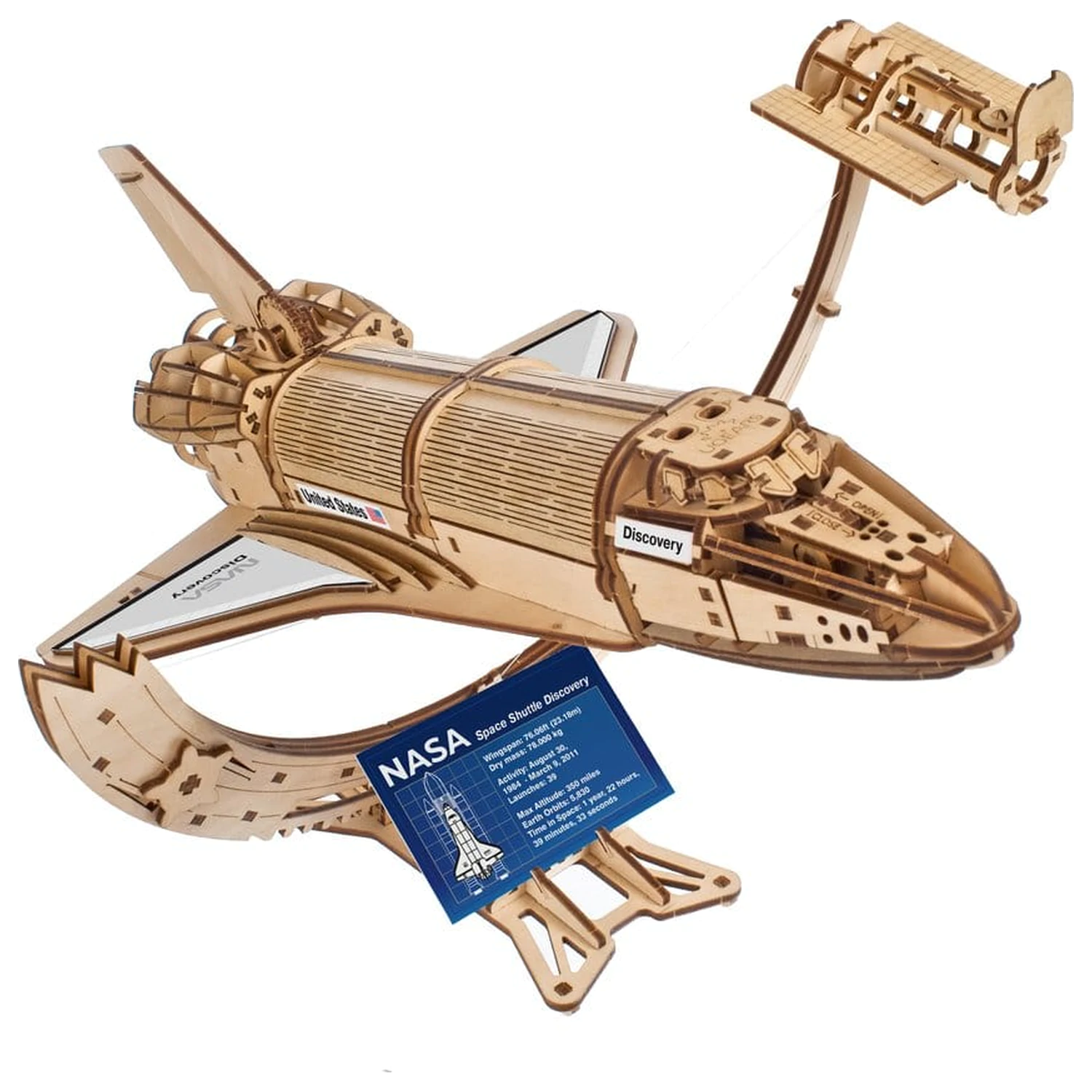 NASA 3D Drevené Puzzle Space Shuttle Discovery produktová fotografia