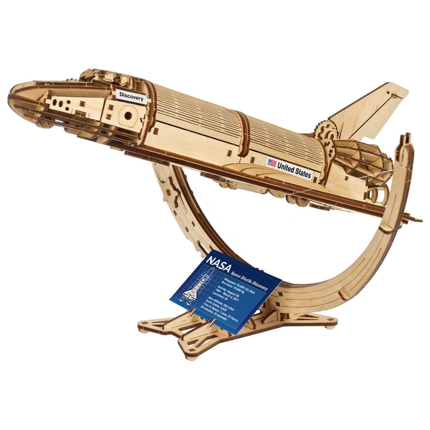 NASA 3D Drevené Puzzle Space Shuttle Discovery produktová fotografia