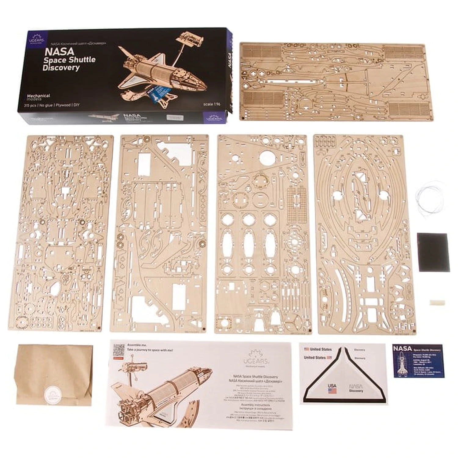NASA 3D Drevené Puzzle Space Shuttle Discovery produktová fotografia