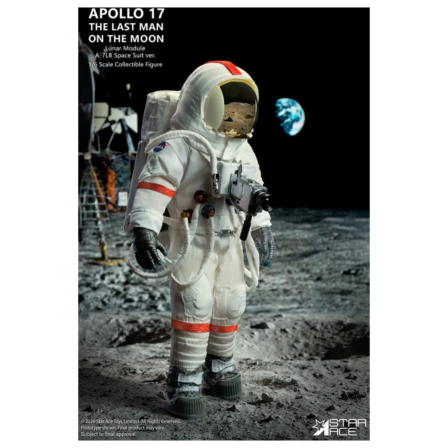 NASA Apollo 17 akčná figúrka 1/6 The Last Man on the Moon 30 cm produktová fotografia