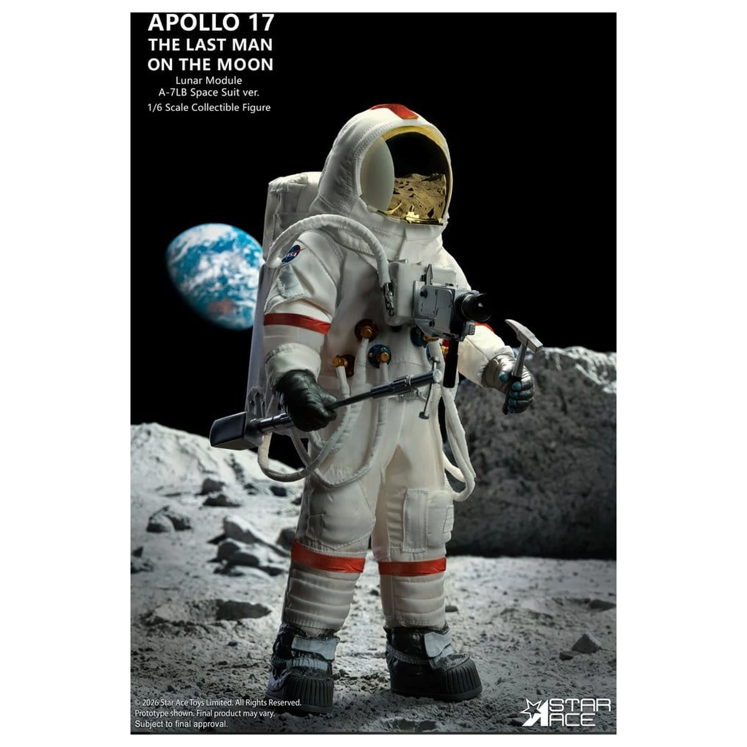 NASA Apollo 17 akčná figúrka 1/6 The Last Man on the Moon 30 cm produktová fotografia