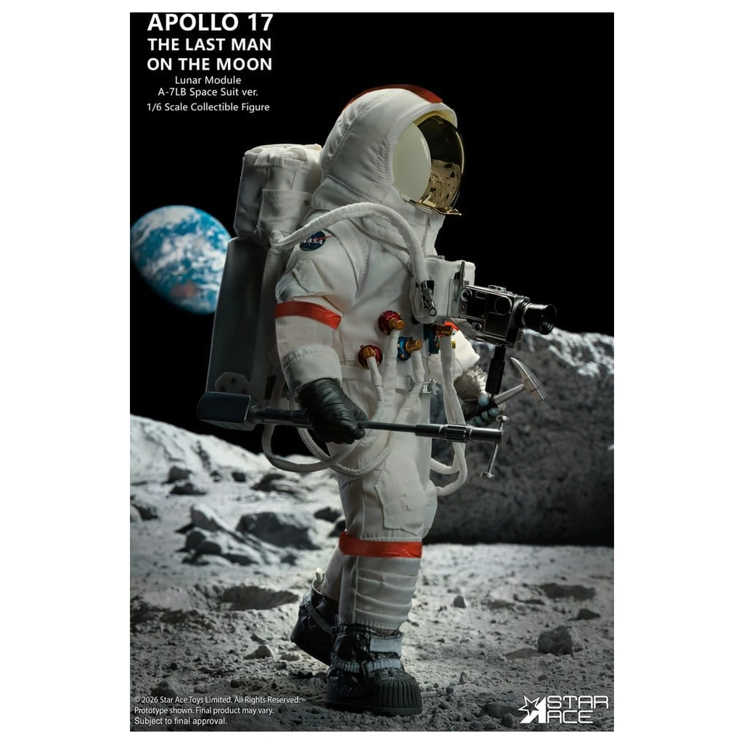 NASA Apollo 17 akčná figúrka 1/6 The Last Man on the Moon 30 cm produktová fotografia