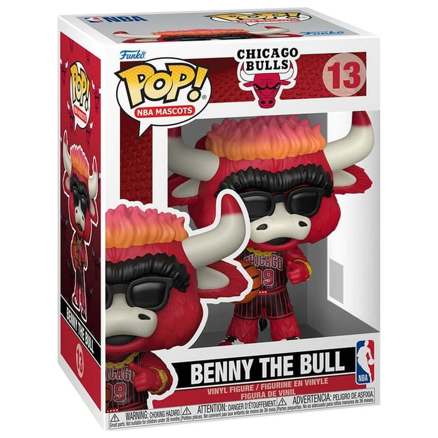 NBA Funko POP! basketbalová vinylová figúrka maskoti: Bulls- Benny The Bull 9 cm produktová fotografia