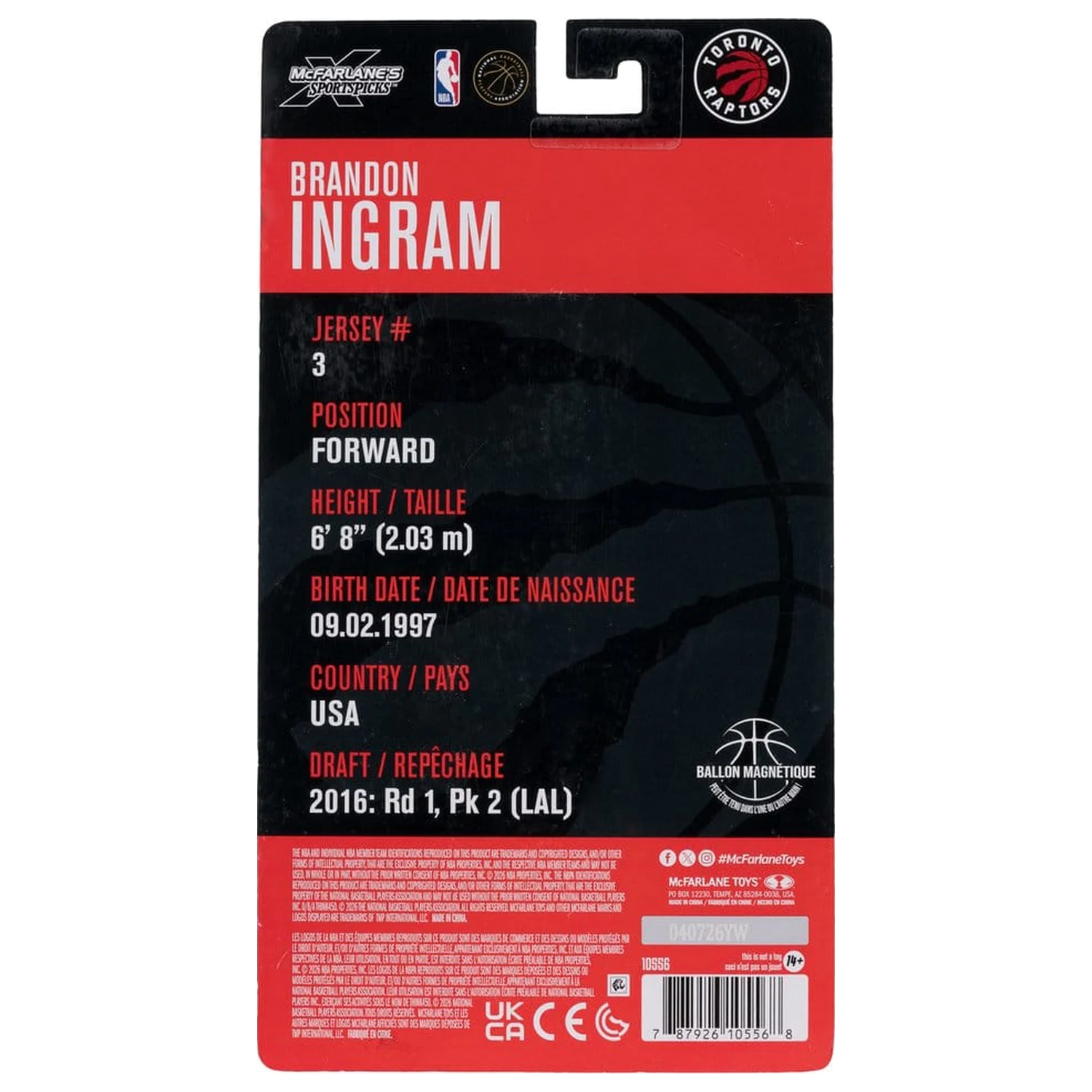 NBA SportsPicks Action Figure Brandon Ingram (Toronto Raptors) 16 cm produktová fotografia