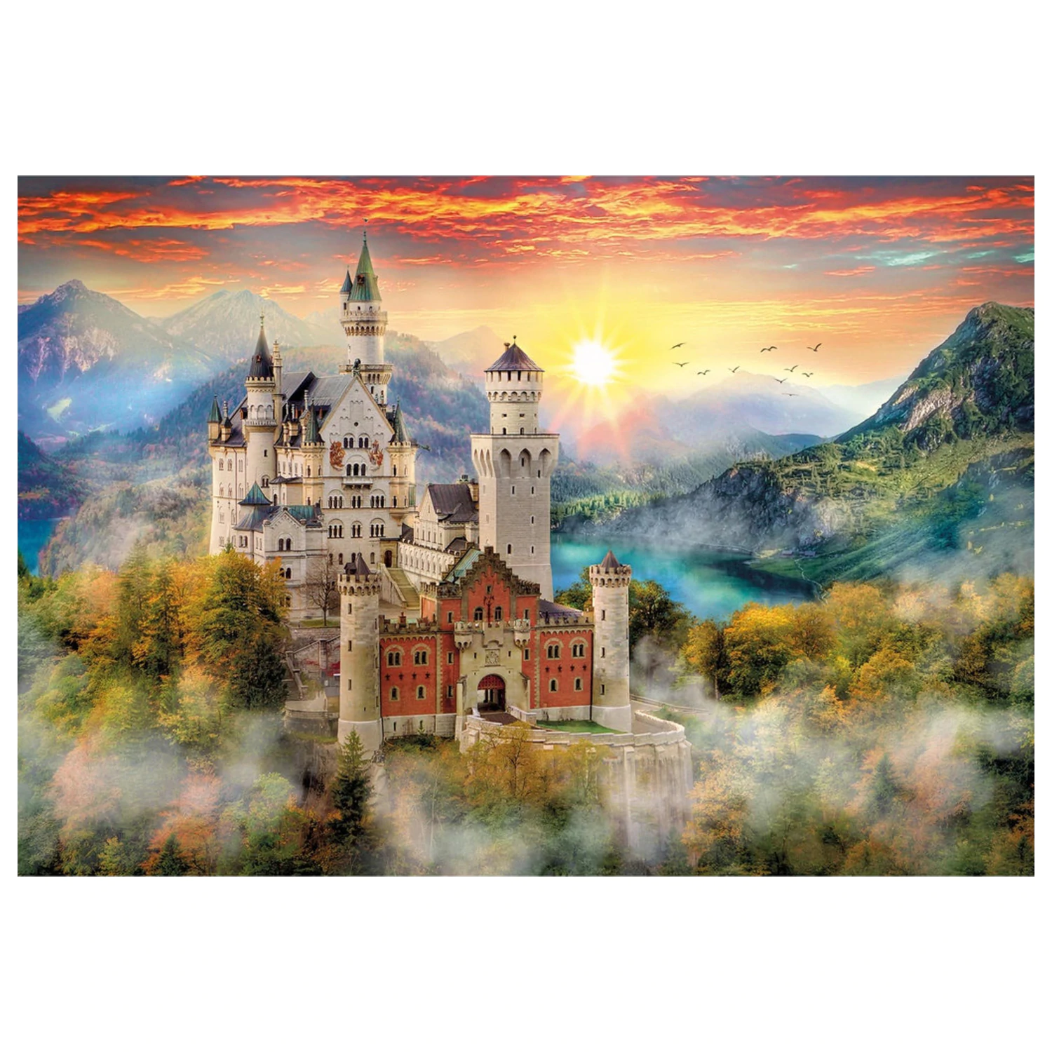 Nemecko Neuschwanstein 2000-dielne puzzle produktová fotografia