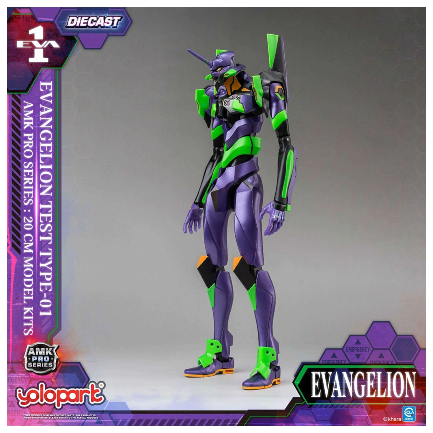 Neon Genesis Evangelion AMK Pro Series plastová modelová súprava Eva-01 Test Type 20 cm produktová fotografia