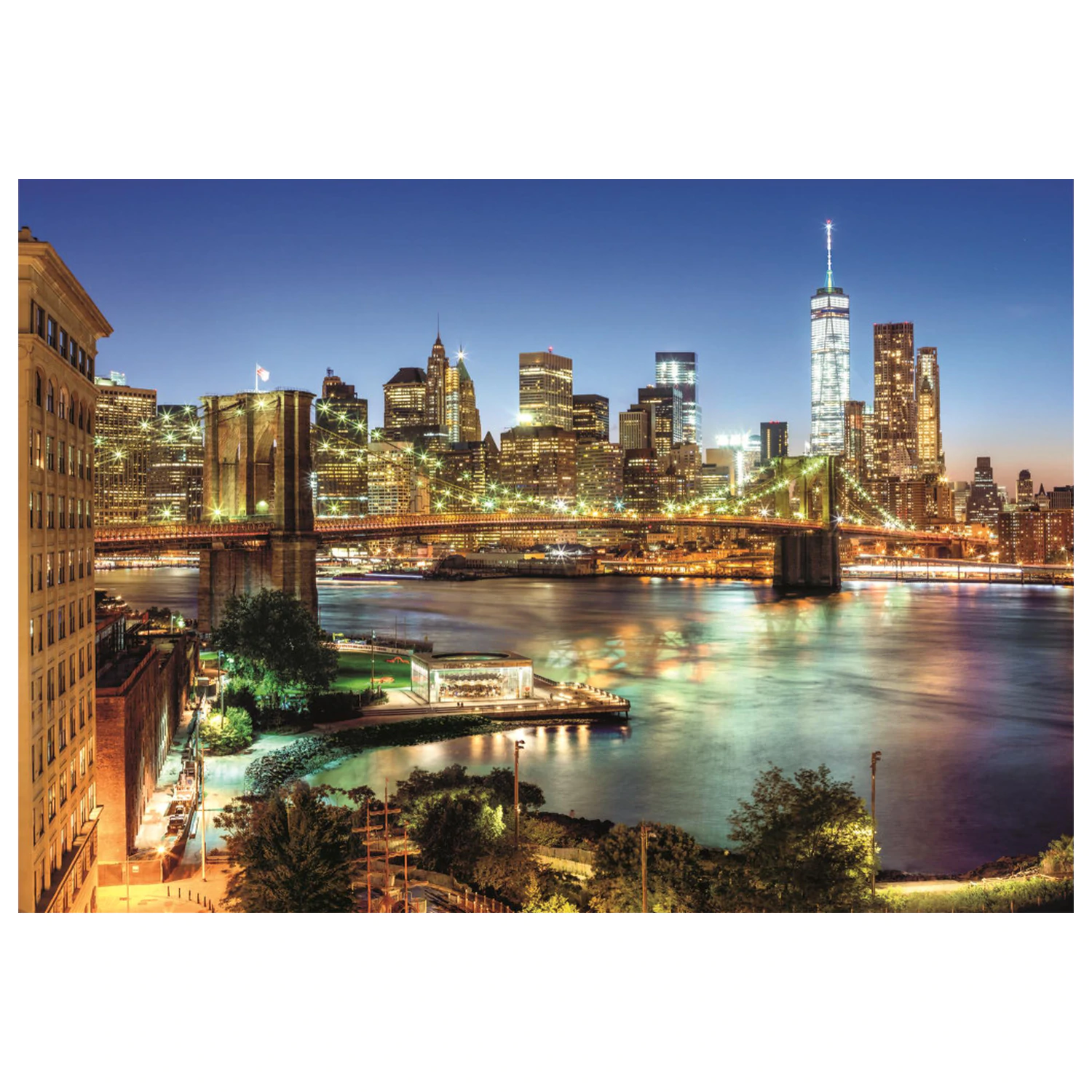 New York Brooklyn Bridge Lights 6000-dielne kompaktné puzzle produktová fotografia