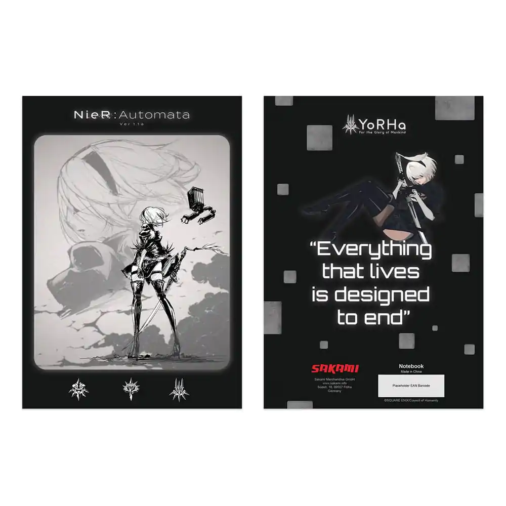 NieR: Automata Ver1.1a zápisník produktová fotografia