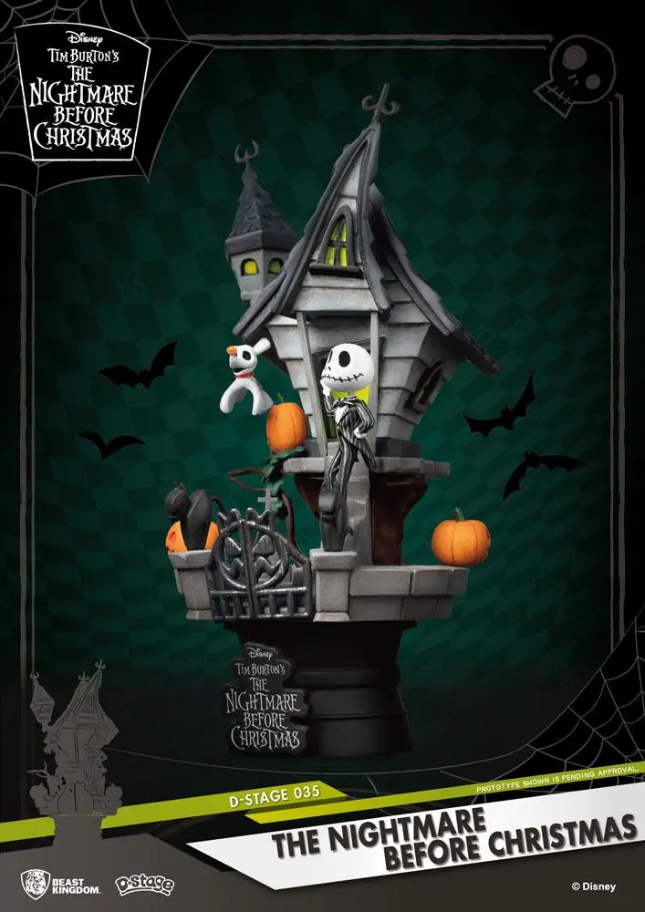 Nightmare before Christmas D-Stage PVC Diorama Jack's Haunted House 15 cm produktová fotografia