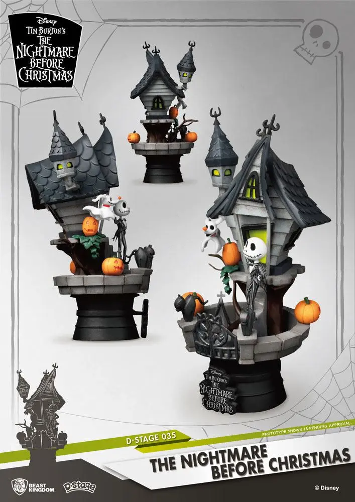 Nightmare before Christmas D-Stage PVC Diorama Jack's Haunted House 15 cm produktová fotografia