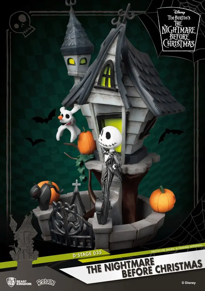 Nightmare before Christmas D-Stage PVC Diorama Jack's Haunted House 15 cm produktová fotografia
