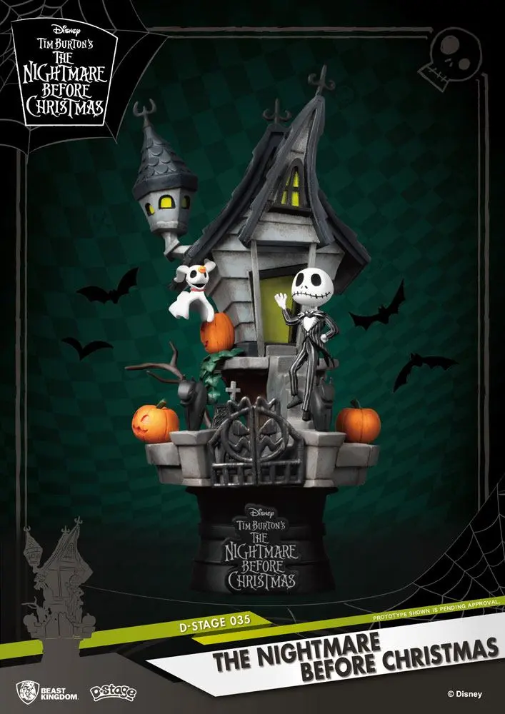 Nightmare before Christmas D-Stage PVC Diorama Jack's Haunted House 15 cm produktová fotografia
