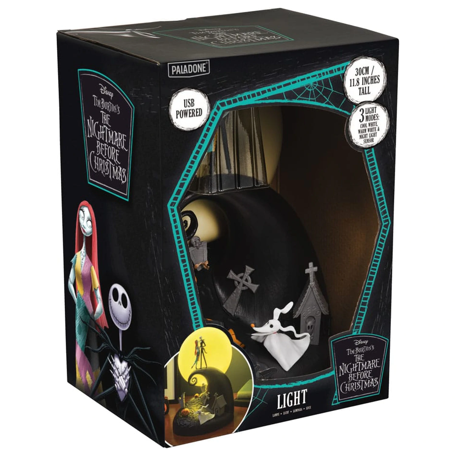 Nightmare before Christmas Diorama Svetlo Jack & Sally produktová fotografia