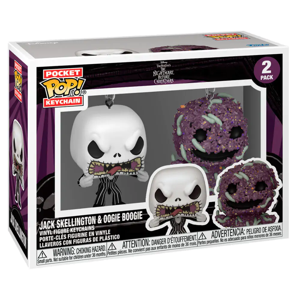 Nightmare Before Christmas Funko POP! Vinyl Kľúčenka 2-Pack Jack/Oogie 4 cm produktová fotografia