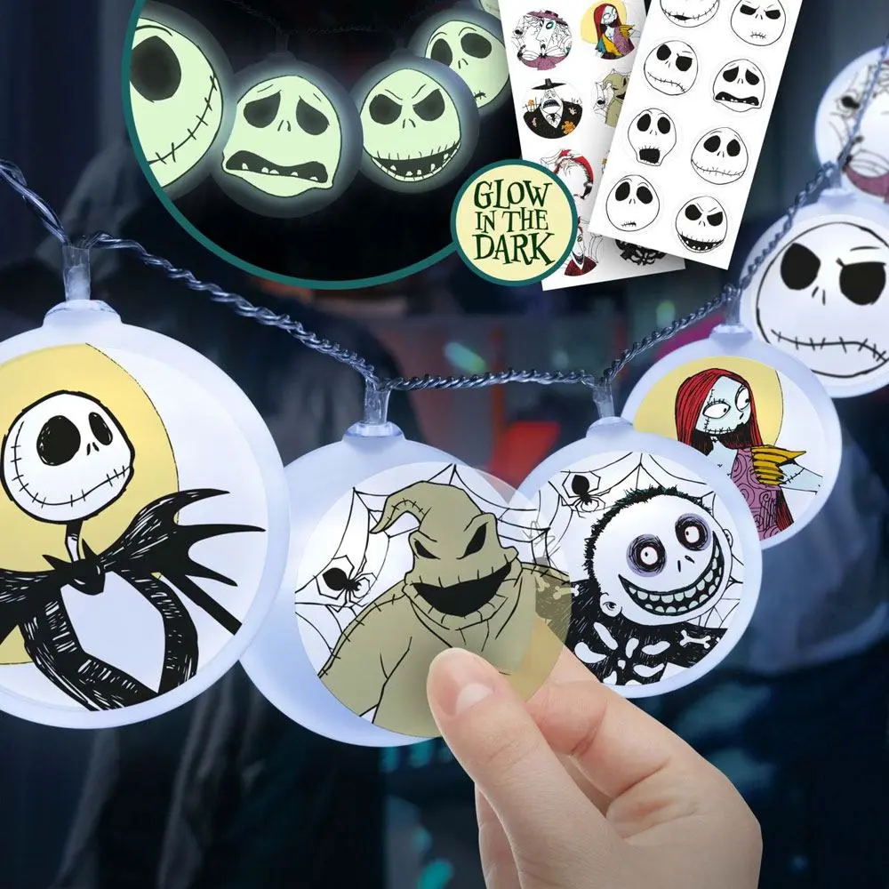 Nightmare Before Christmas Svetelná reťaz s nálepkou produktová fotografia