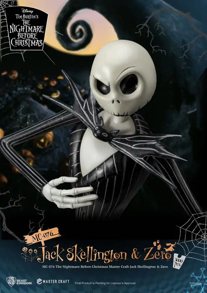 Nightmare before Christmas Master Craft Statue Jack Skellington &amp; Zero 39 cm termékfotó