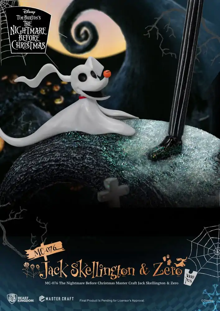 Nightmare before Christmas Master Craft Statue Jack Skellington &amp; Zero 39 cm termékfotó