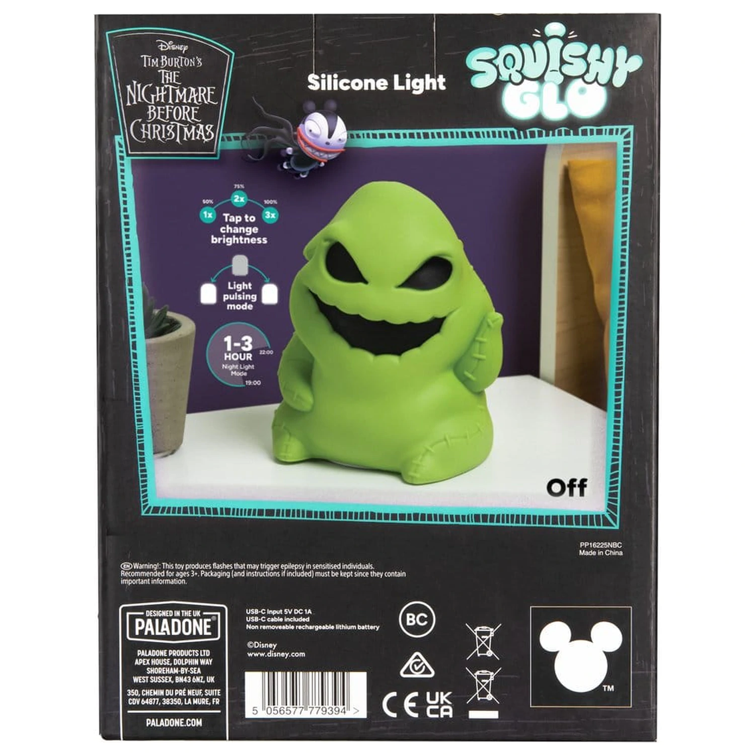 Nightmare Before Christmas SquishyGlo Silicon svetlo Oogie Boogie 16 cm produktová fotografia