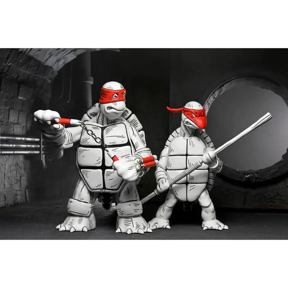 Ninja Turtles Teenage Mutant Ninja The Firts Turtles čierno-biely balíček 2 figúrky 18cm produktová fotografia