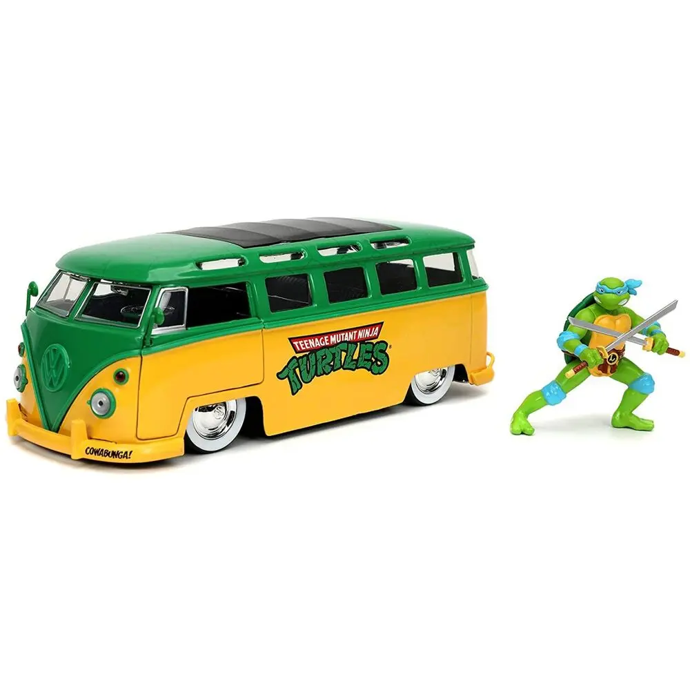Teenage Mutant Ninja Turtles Diecast Model 1/24 1962 VW Bus Leonardo produktová fotografia