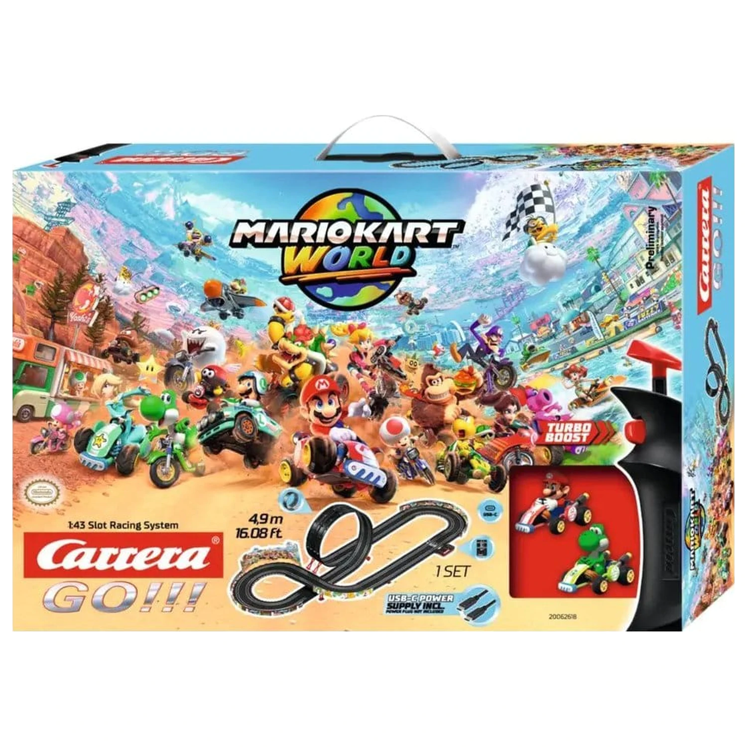 Nintendo Mario Kart Carrera GO!!! Závodná dráha Mario Kart World produktová fotografia