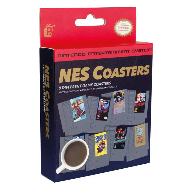 Nintendo NES podložky pod poháre cartridge produktová fotografia