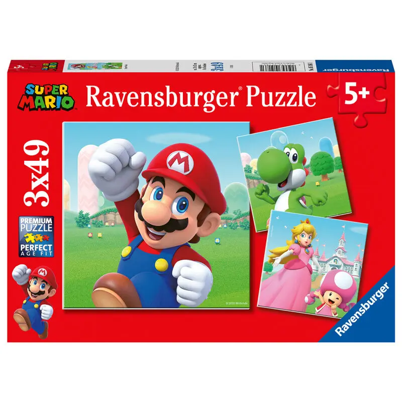 Nintendo Super Mario Bros puzzle 3x49 kusov produktová fotografia