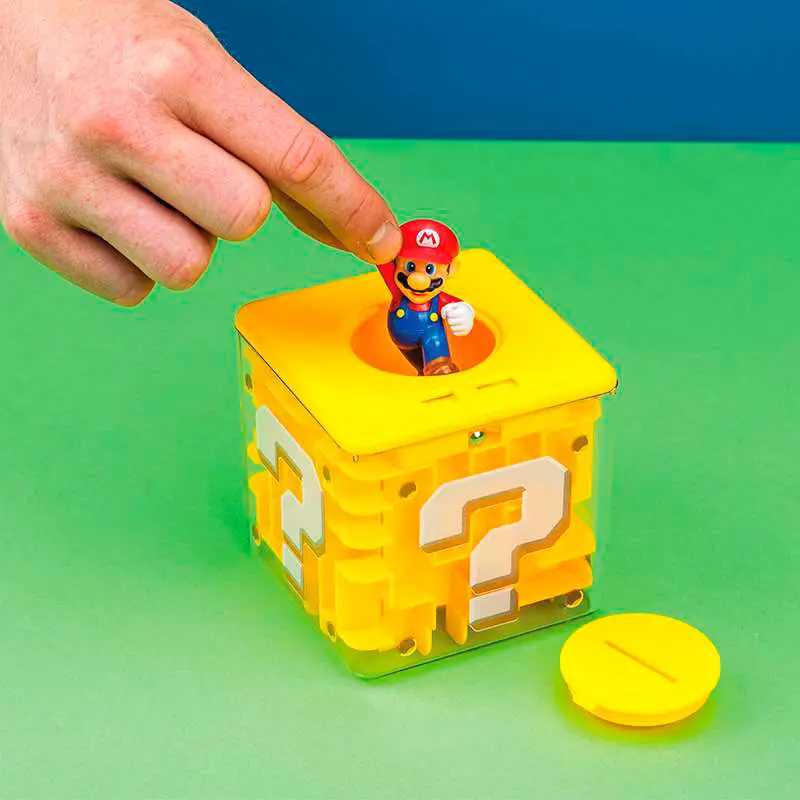 Nintendo Super Mario Bros Otáznikový blok pokladnička produktová fotografia