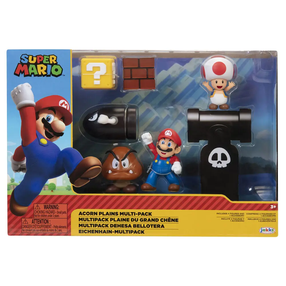 World of Nintendo figúrka 5-Pack New Super Mario Bros. U Acorn Plains 6 cm produktová fotografia