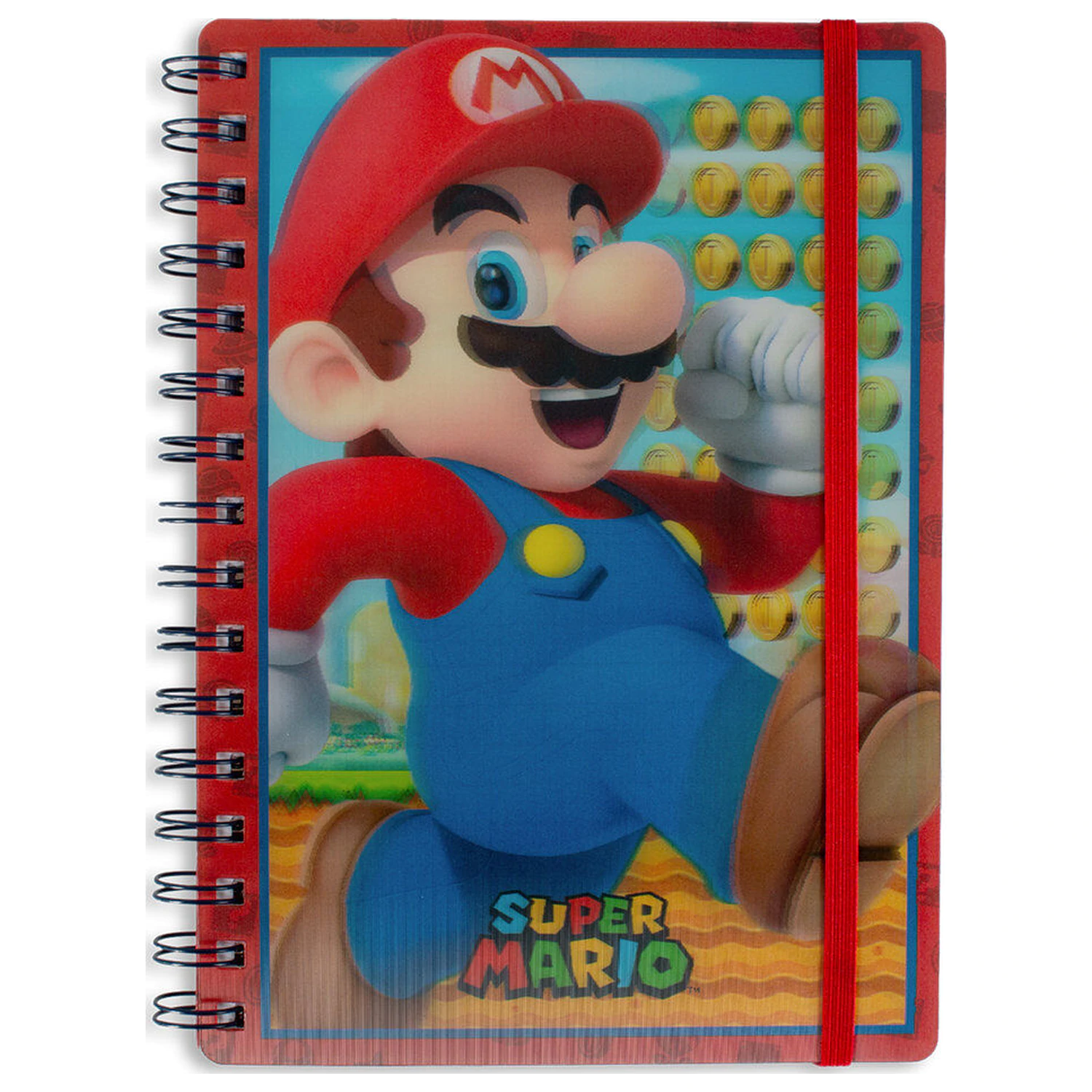 Super Mario 3D špirálový zápisník A5 Mario produktová fotografia