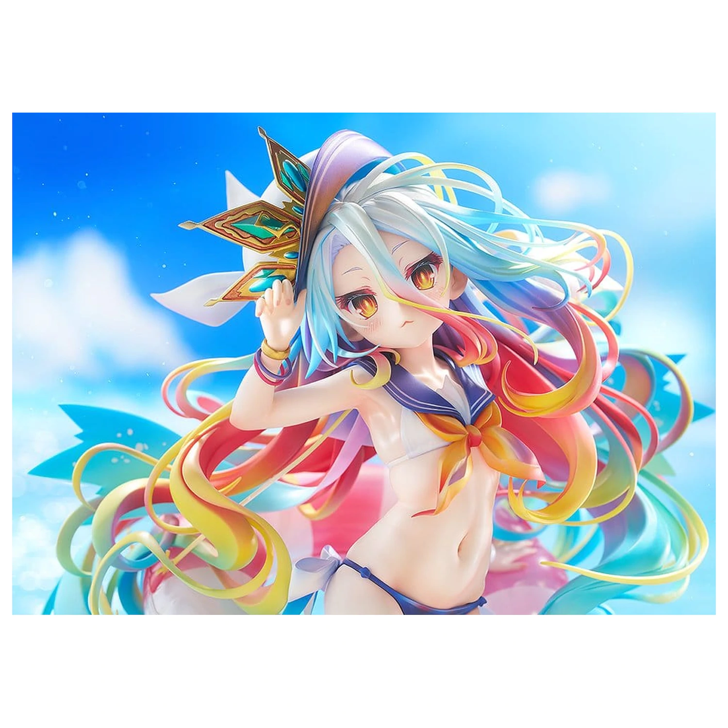 No Game No Life Socha 1/7 Shiro: Sailor-Style Swimsuit Ver. 24 cm produktová fotografia