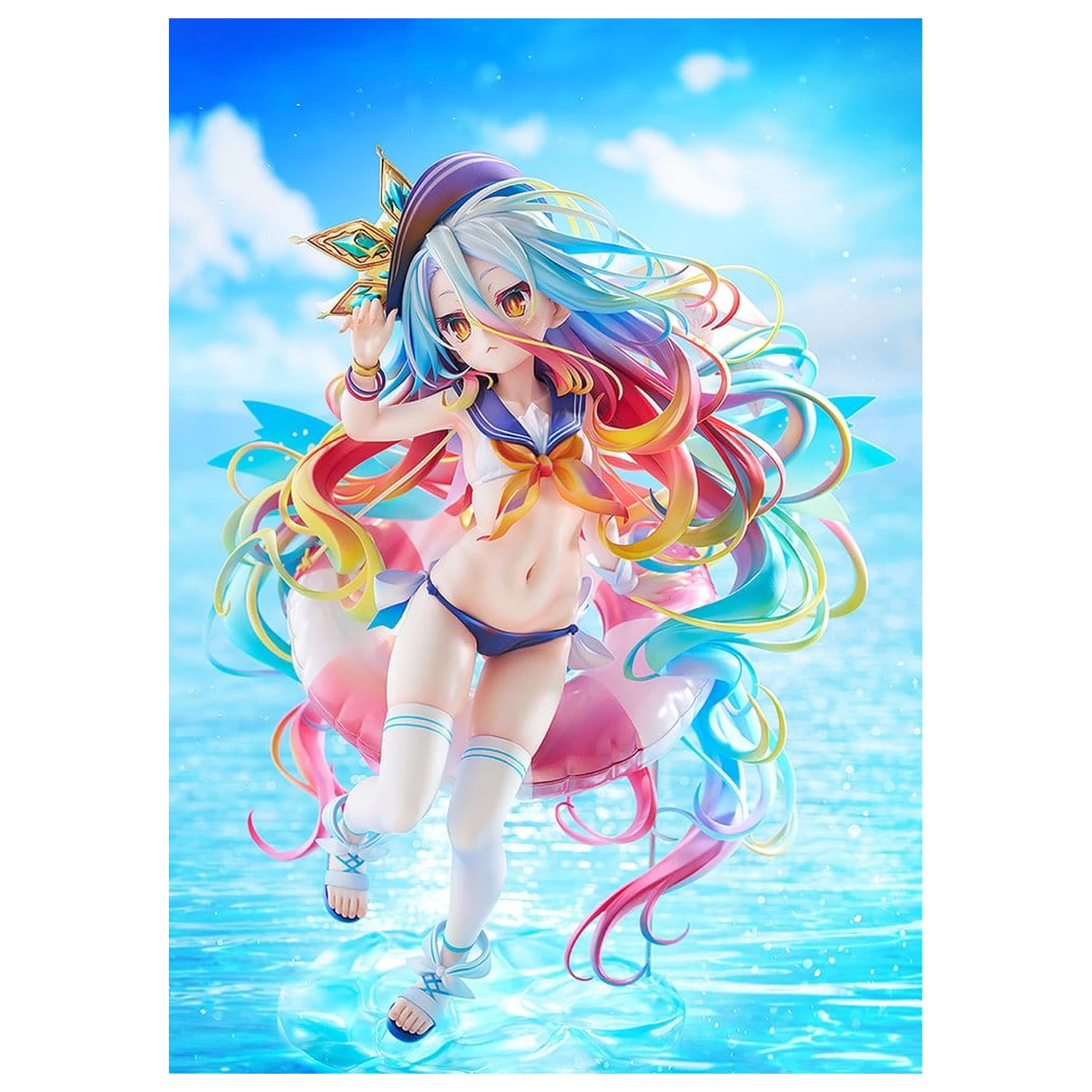 No Game No Life Socha 1/7 Shiro: Sailor-Style Swimsuit Ver. 24 cm produktová fotografia