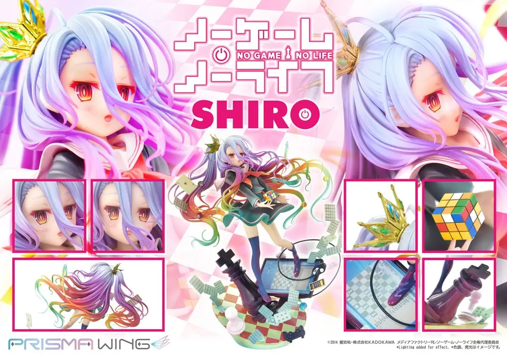 No Game No Life Prisma Wing PVC soška 1/7 Shiro 27 cm termékfotó