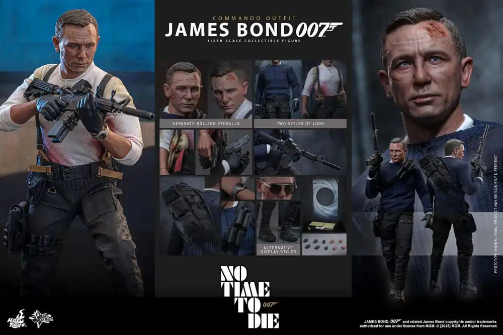 No Time To Die Movie Masterpiece akčná figúrka 1/6 James Bond (Commando Outfit) Hot Toys Exclusive 30 cm produktová fotografia